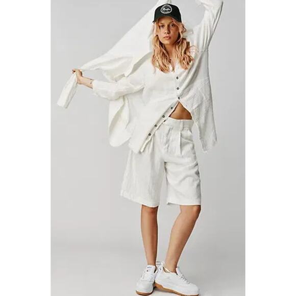 We The Free - Summer Daydream Button Down Shirt Size M - Picture 2 of 15